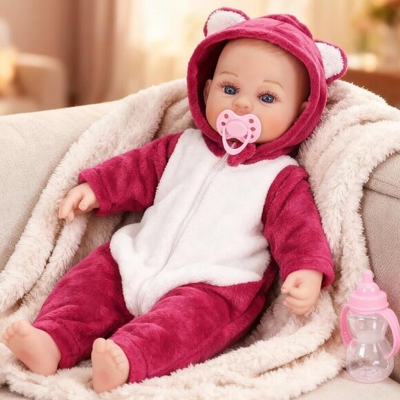 Other - 18 Inch Lifelike Newborn Real Life Soft Body Baby Doll With Accessories Pajamas